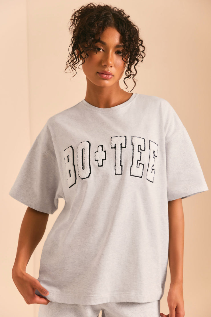 Ease - Oversized Short Sleeve T-Shirt in Heather Grey