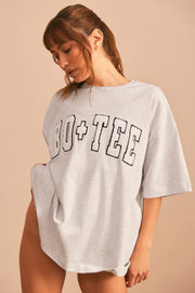 Ease - Oversized Short Sleeve T-Shirt in Heather Grey