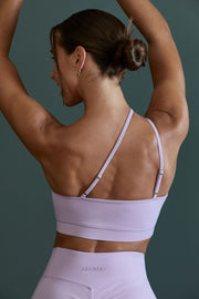 Enhance - Asymmetric Neckline Sports Bra in Lilac