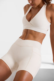 Volley - Cut Out Back Sports Bra in White