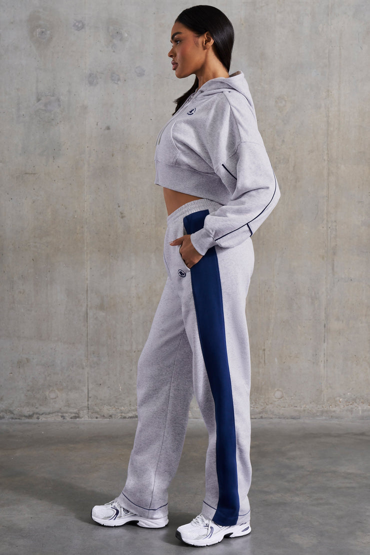 Elite - Wide Leg Sweatpants in Heather Grey