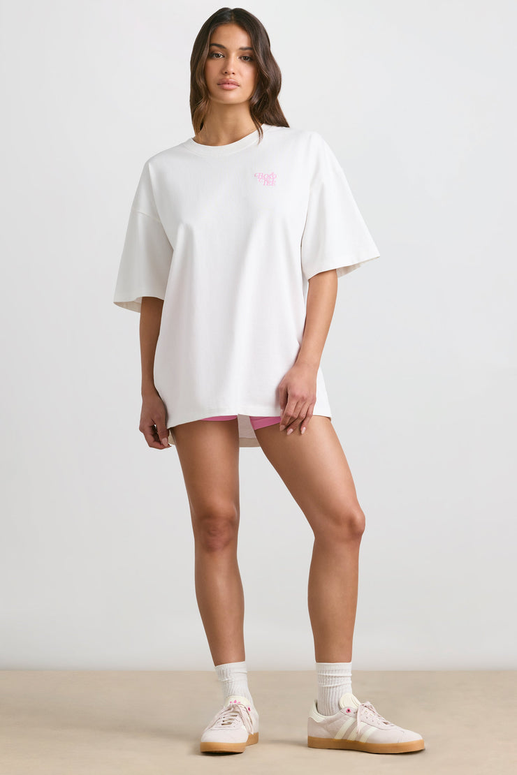 Angel Energy - Oversized Short-Sleeve T-shirt in White